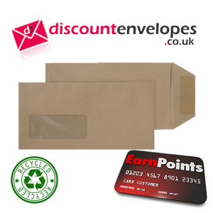 Pocket Gummed Window Manilla DL 220×110mm 80gsm