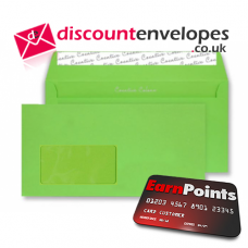 Wallet Peel and Seal Window Lime Green DL+ 114×229mm 120gsm