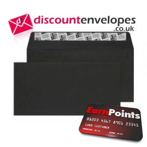 Wallet Peel and Seal Jet Black DL+ 114×229mm 120gsm