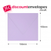 Square Banker Invitation Gummed Lilac 155×155mm 100gsm