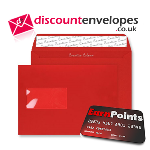 Wallet Peel and Seal Window Pillar Box Red C5 162×229mm 120gsm