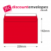 Wallet Peel and Seal Pillar Box Red C5 162×229mm 120gsm