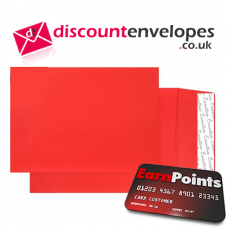 Gusset Pocket Peel and Seal Pillar Box Red C4 324×229×25mm 140gsm