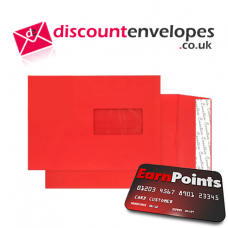 Gusset Pocket Window Peel and Seal Pillar Box Red C5 229×162×25mm 140gsm